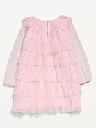 Image 3 of 3, Long-Sleeve Tiered Tulle Dress for Toddler Girls