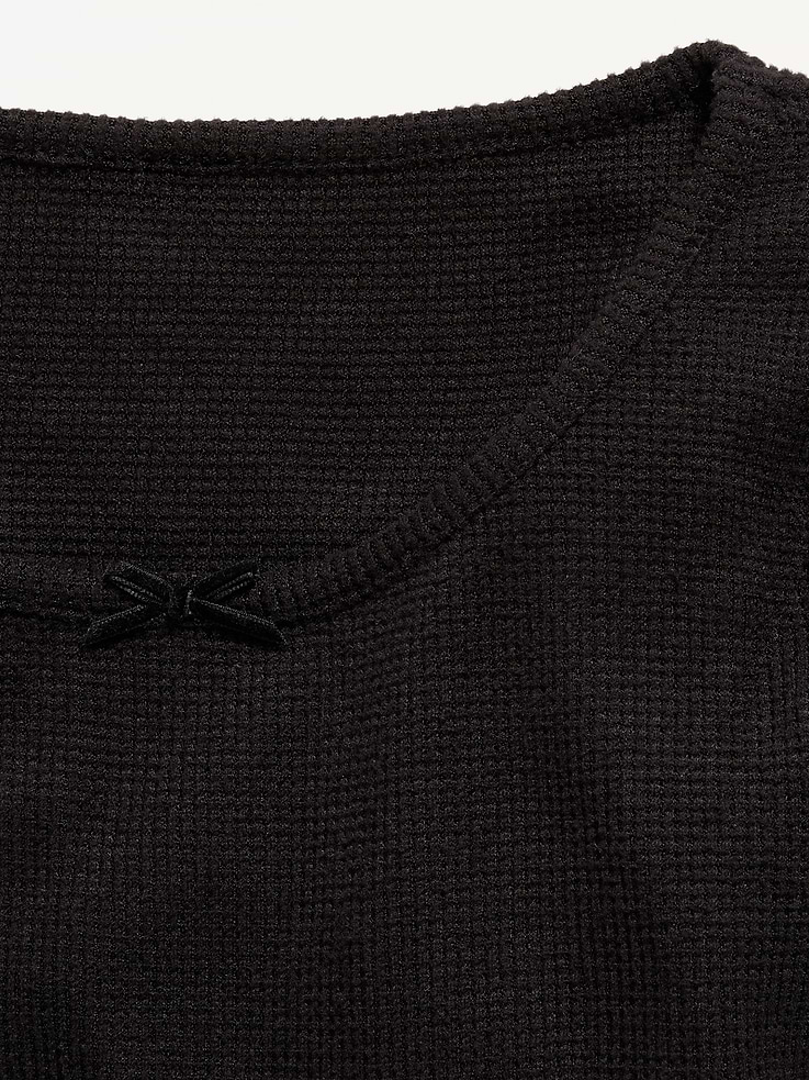 Image 4 of 4, CozePlush Fit and Flare Long-Sleeve Dress for Girls