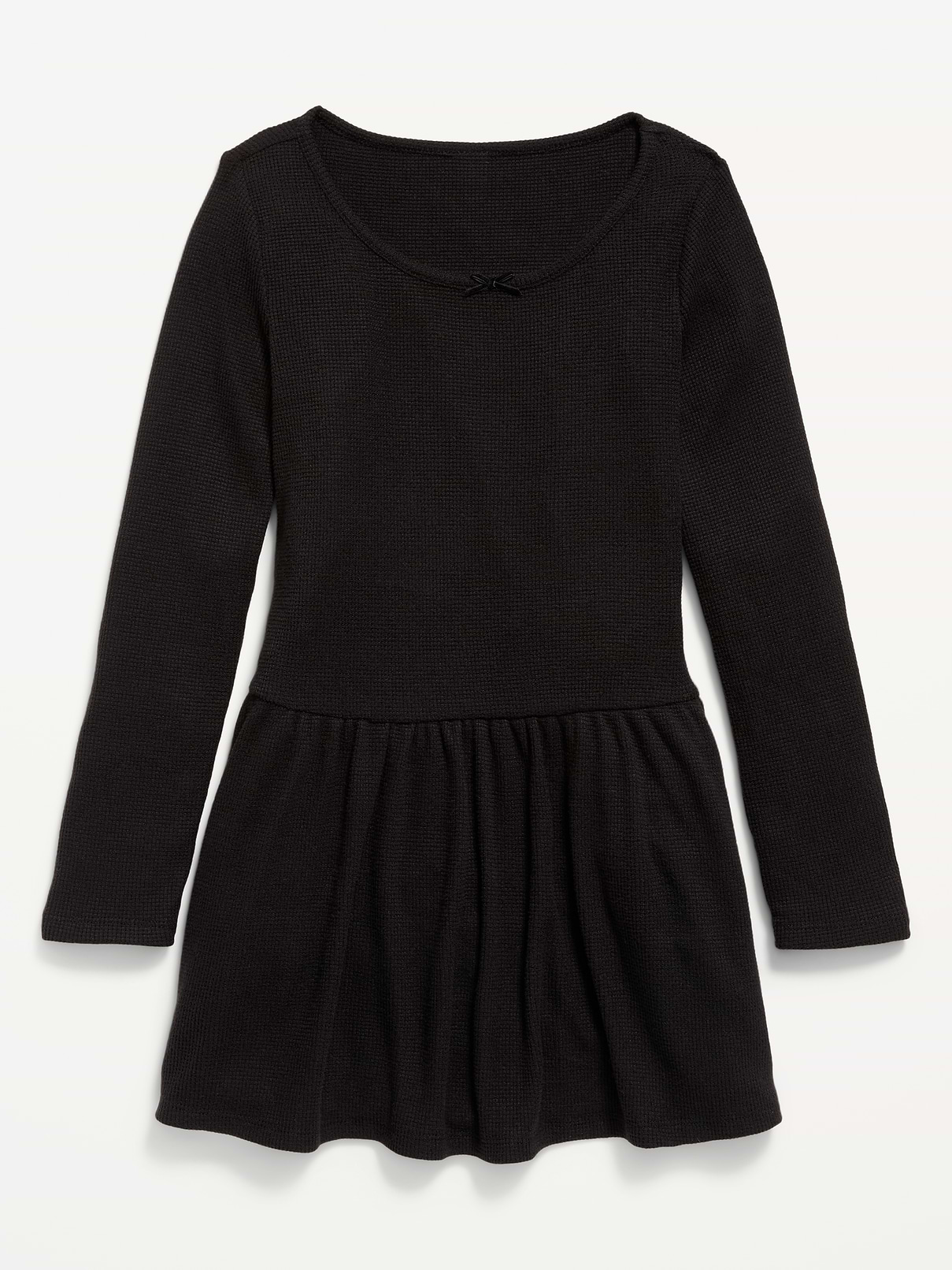 Image 3 of 4, CozePlush Fit and Flare Long-Sleeve Dress for Girls