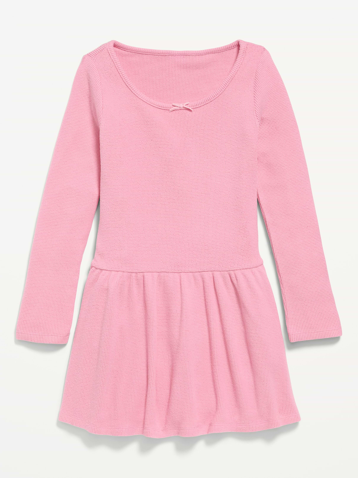 Image 3 of 4, CozePlush Fit and Flare Long-Sleeve Dress for Girls