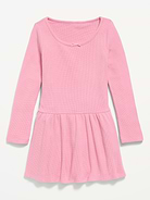 Image 3 of 4, CozePlush Fit and Flare Long-Sleeve Dress for Girls