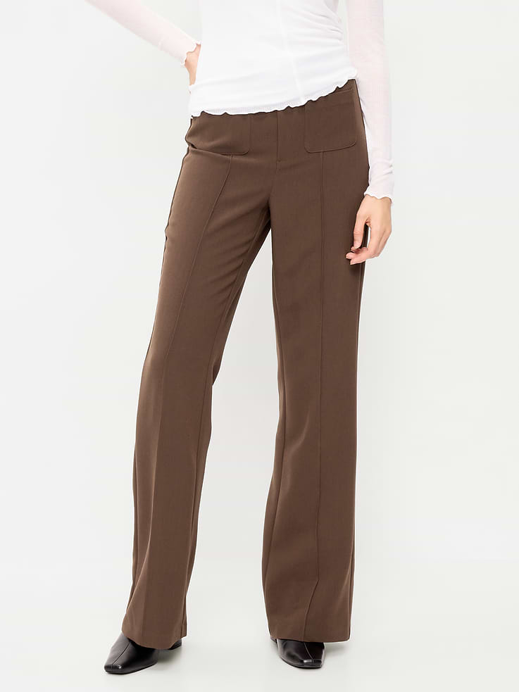 Image number 2 showing, High-Waisted Patch Pocket Flare Pants