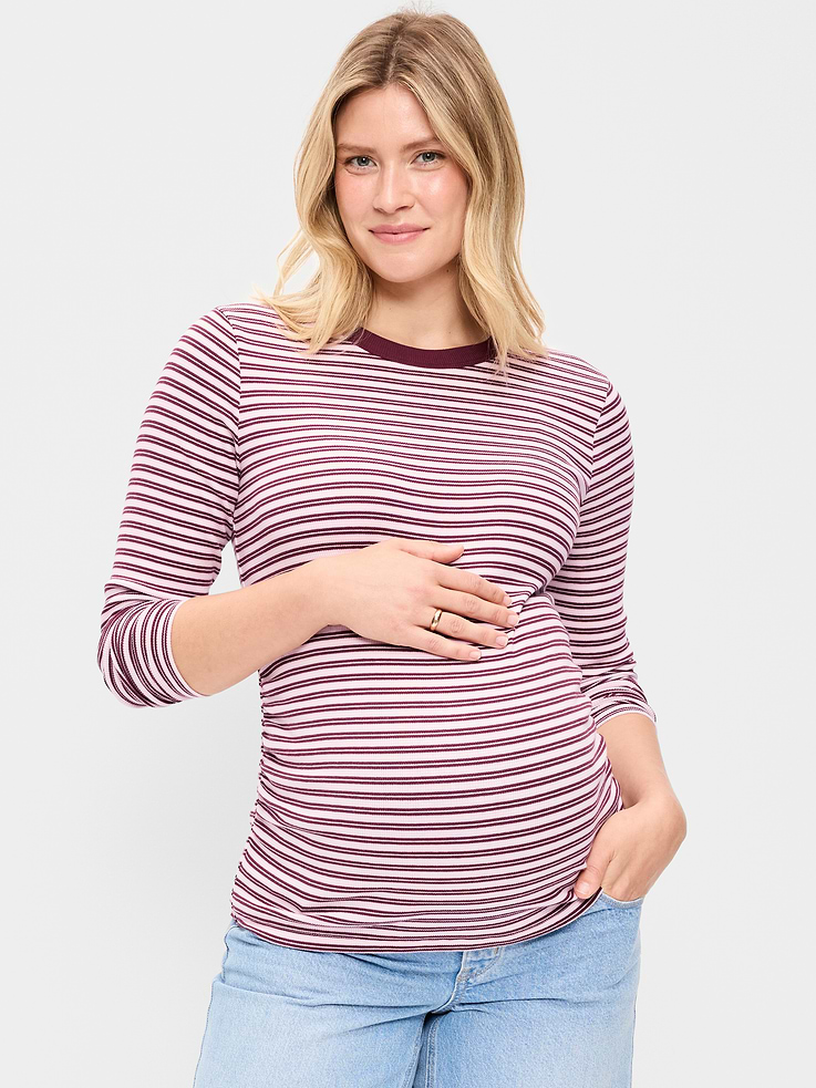 Image 1 of 2, A skimming fit that hugs your bod just right., crew neck, long sleeves, shirred sides for a flexible fit, Product #915826