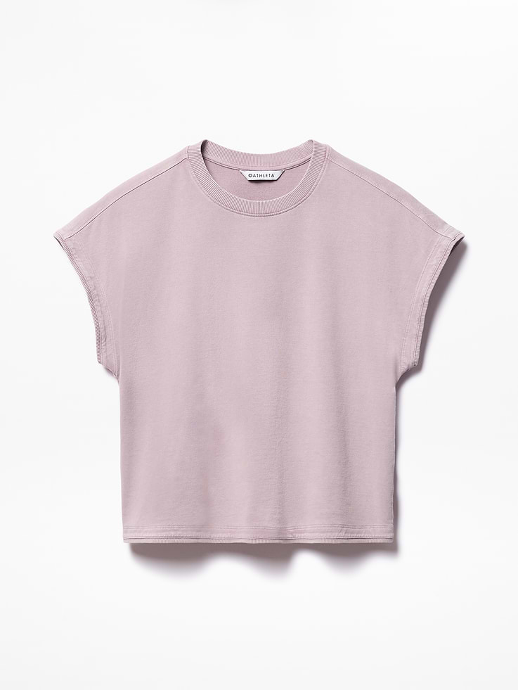 Image number 6 showing, Airy Cotton Terry Snow Wash Sweatshirt Tee