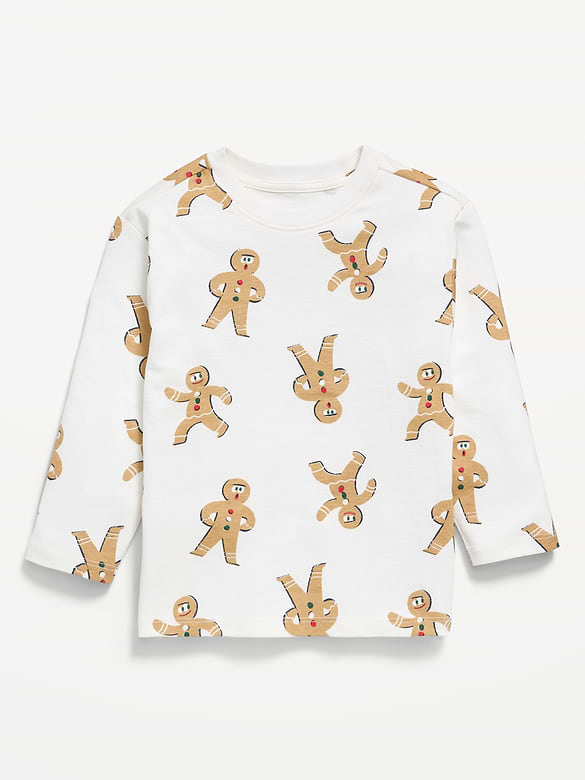 Printed Long-Sleeve Unisex T-Shirt for Toddler