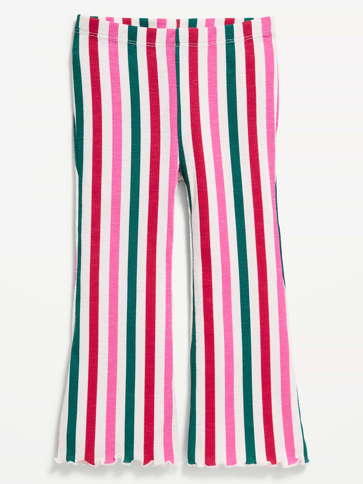 Image 1 of 1, elasticized waist, lettuce edge leg cuffs, flared leg, Product #1184908