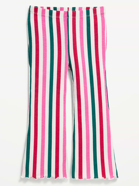 Ribbed Flared Leggings for Toddler Girls