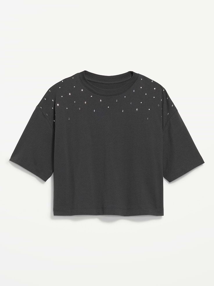 Image 5 of 9, Embellished EveryWear Crew-Neck T-Shirt