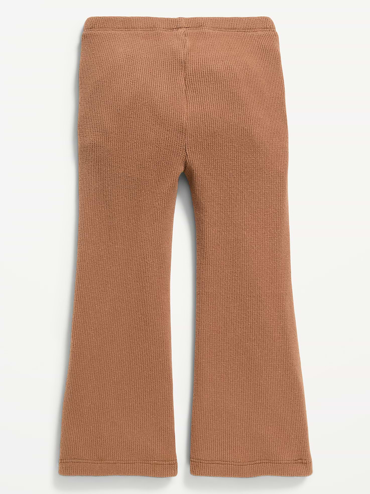 Image 2 of 2, Waffle Knit Flared Leggings for Toddler Girls
