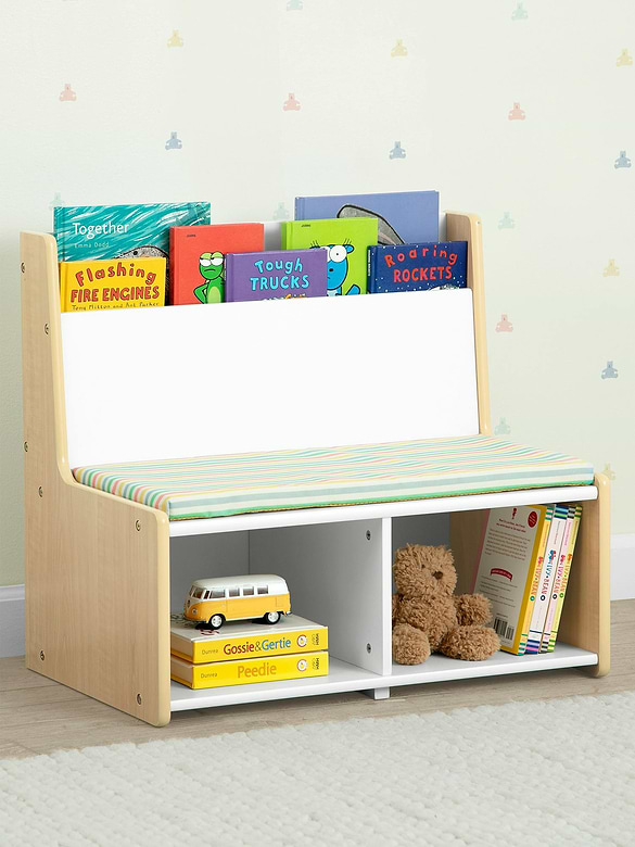 Toddler Reading Nook with Padded Bench