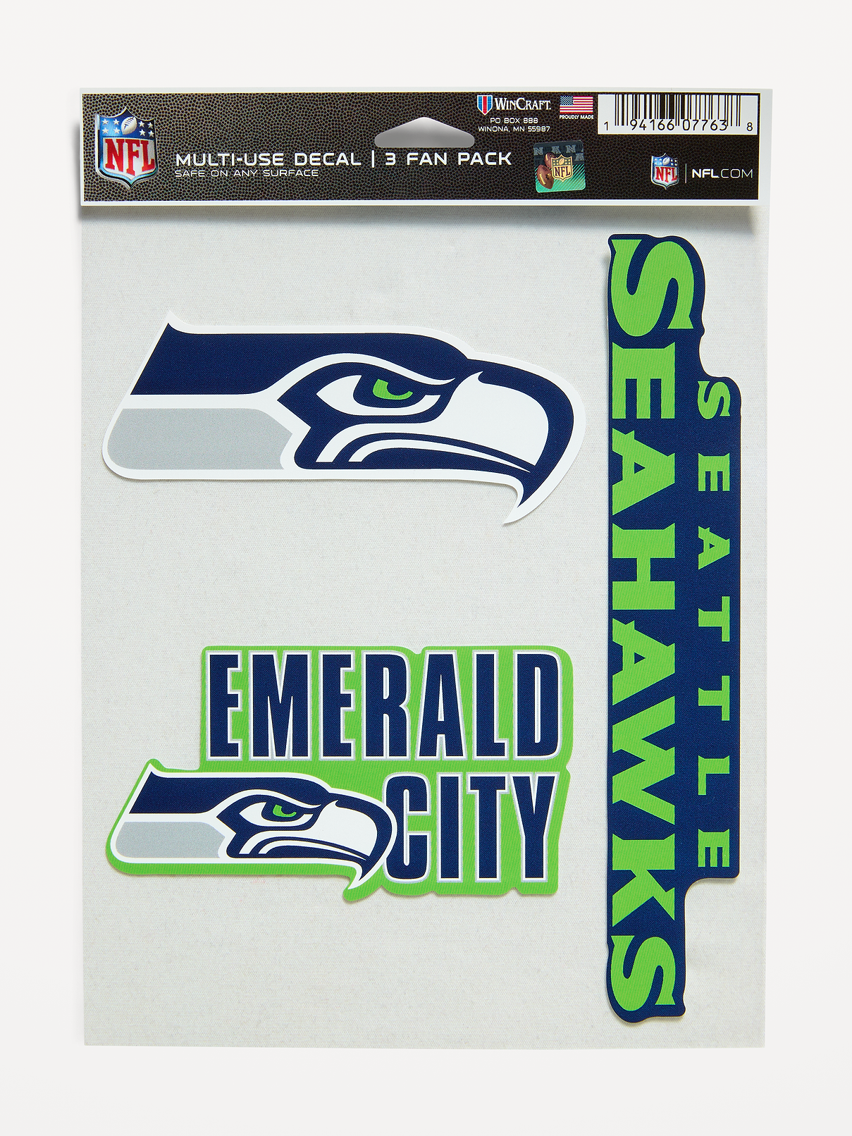 WinCraft® Seattle Seahawks 3-Pack Multi-Use Decals