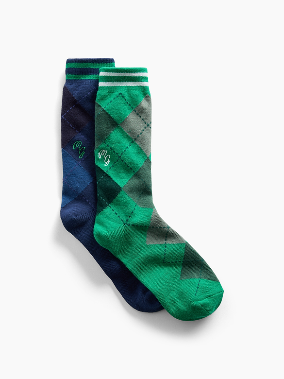Gap × Malbon Argyle Crew Socks (2-Pack)