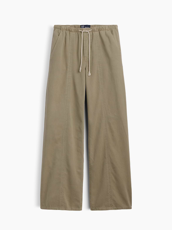 Mid Rise SuperLight Pull-On Wide-Leg Jeans