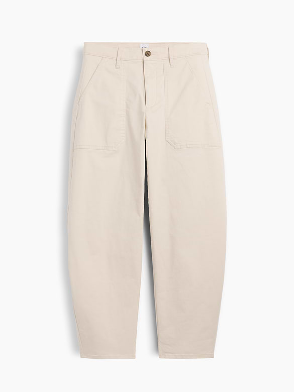Mid Rise Barrel Khakis