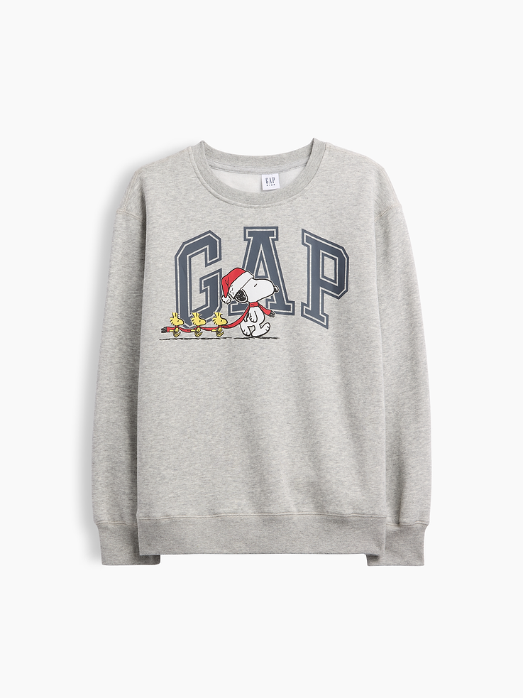 Image number 1 showing, GapKids Peanuts Relaxed X-Mas Logo Sweatshirt