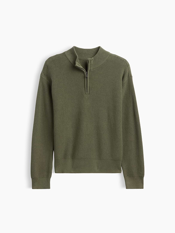 Kids Relaxed Quarter-Zip Sweater