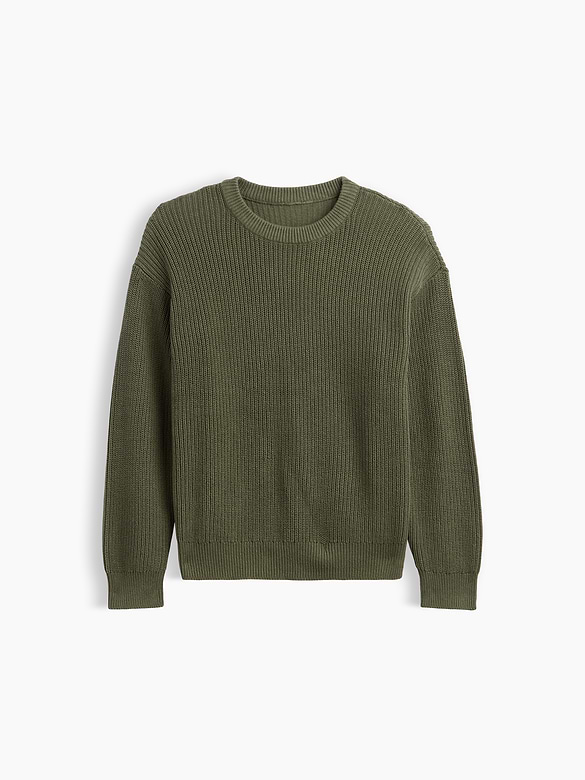 Kids Relaxed Textured Crewneck Sweater