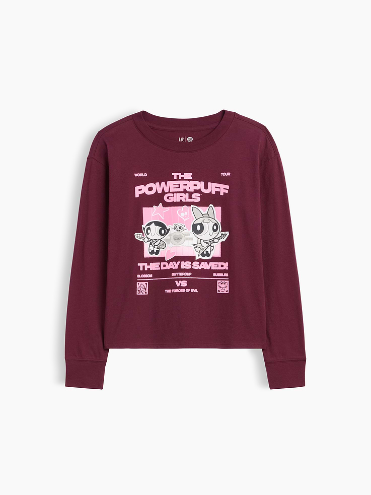 Image 1 of 3, Soft jersey knit., Dropped shoulder, long sleeves with banded cuffs., Crewneck., Graphic at front., Product #1178681