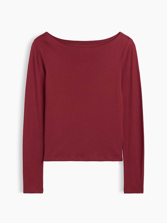 Modern Ribbed Boatneck T-Shirt