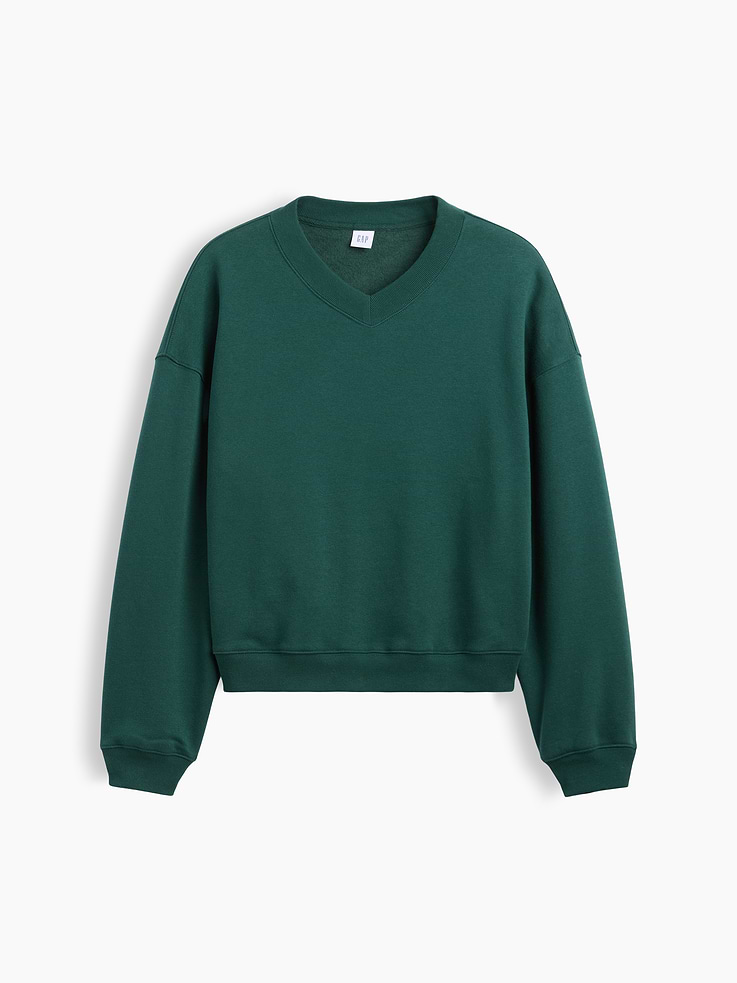 Image number 5 showing, Oversized Wedge V-Neck Sweatshirt