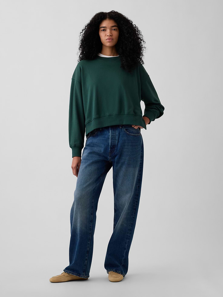 Image number 2 showing, VintageSoft Terry Oversized Wedge Sweatshirt