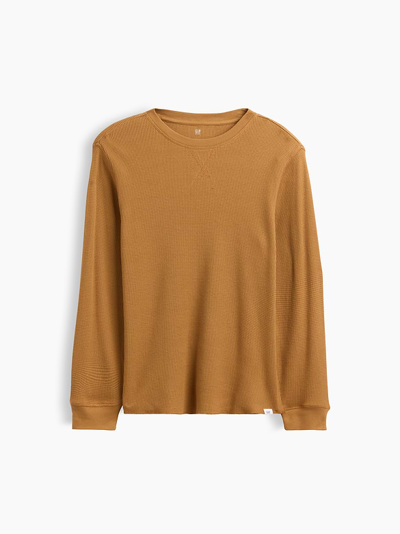 Kids Waffle-Knit Crewneck T-Shirt