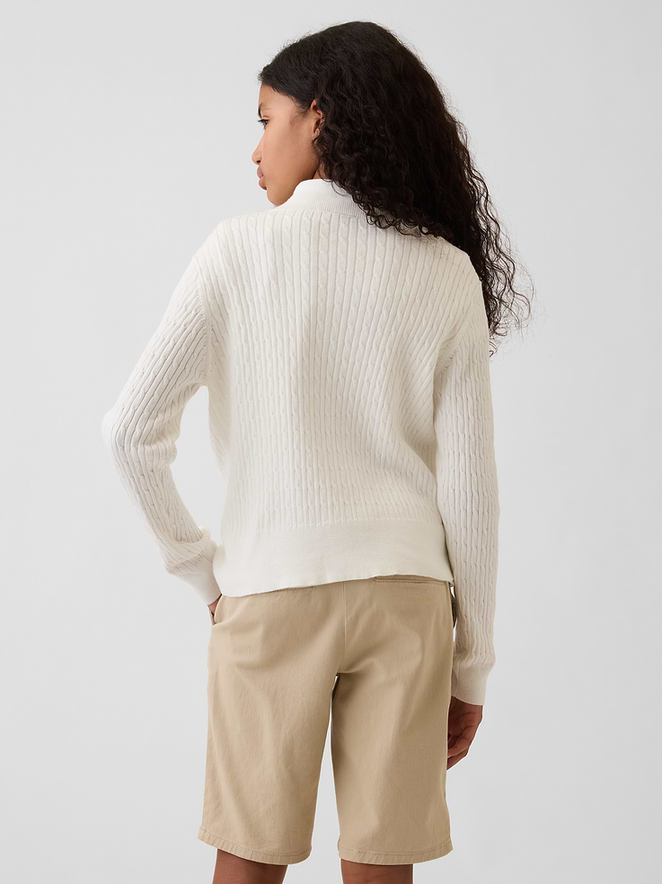 Image number 3 showing, Kids 100% Cotton Uniform Cardigan Sweater