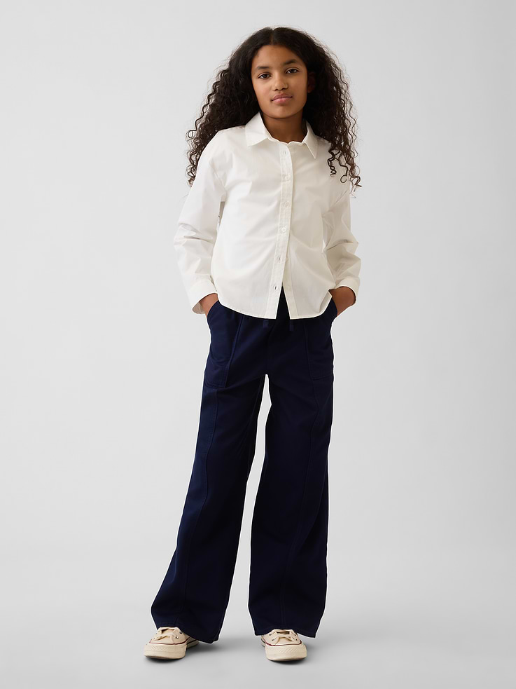 Image number 1 showing, Kids Uniform Easy Wide-Leg Pants