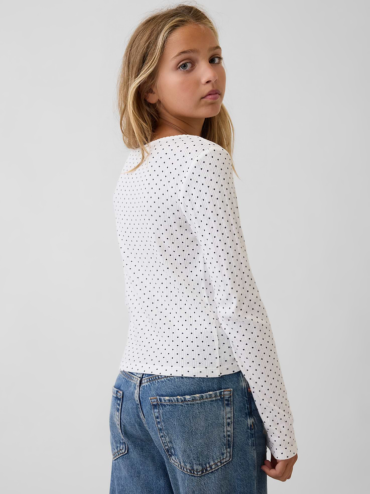 Image 3 de 4, T-shirt en tricot pointelle pour Enfant