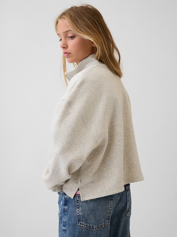 Image 3 of 5, Kids VintageSoft Oversized Quarter-Zip Pullover