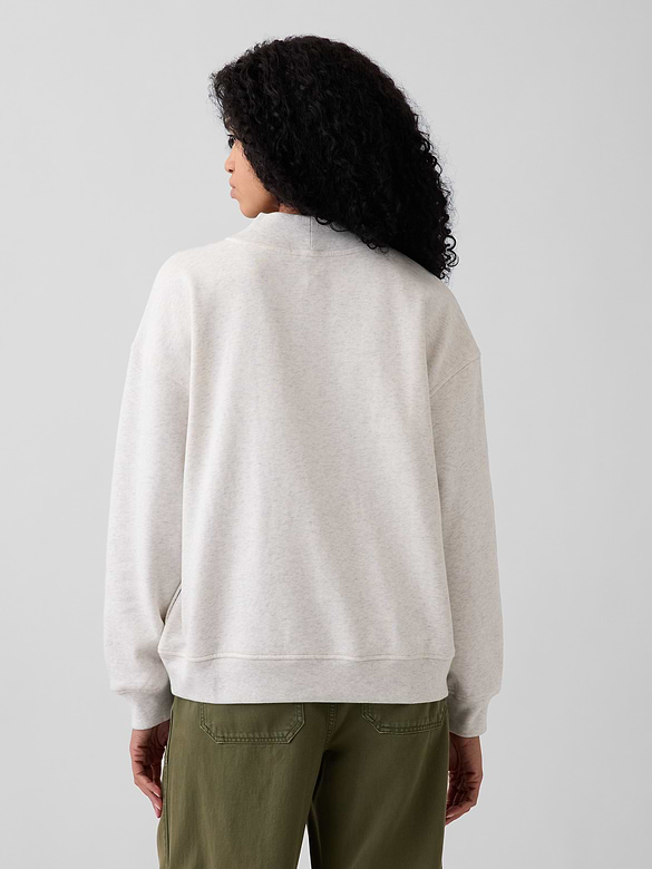 VintageSoft Oversized Mockneck Logo Sweatshirt