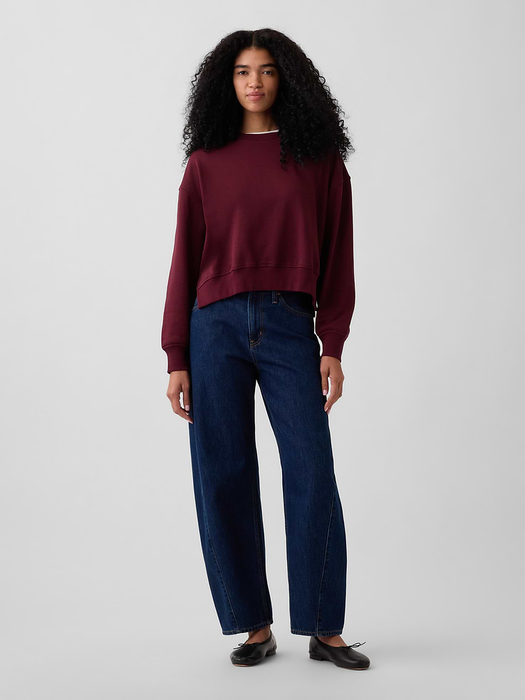 Image number 2 showing, VintageSoft Terry Oversized Wedge Sweatshirt