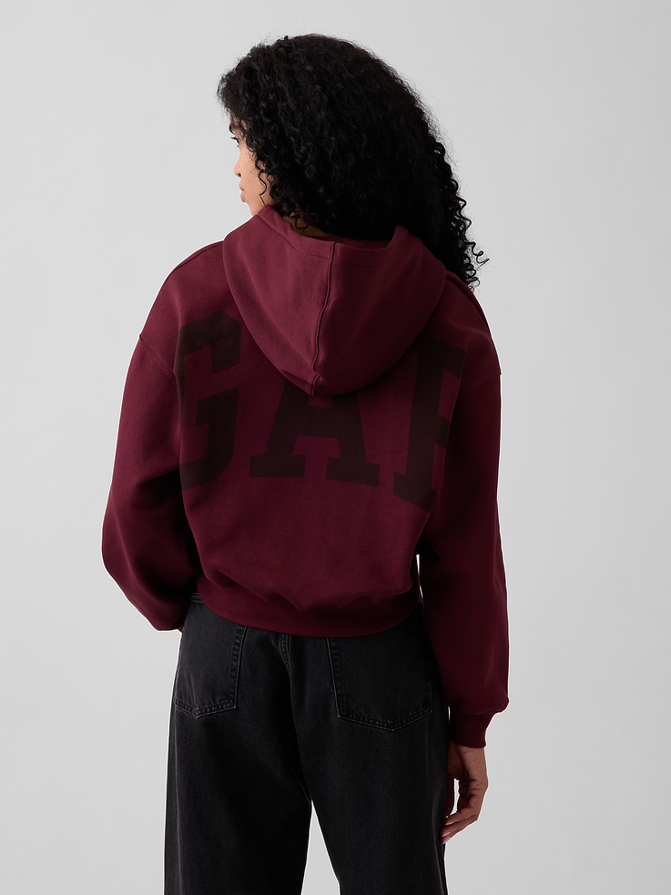 Image number 3 showing, VintageSoft Crop Logo Hoodie