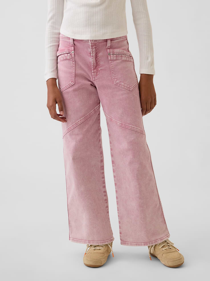 Image number 3 showing, Kids Low Rise Stride Wide-Leg Jeans