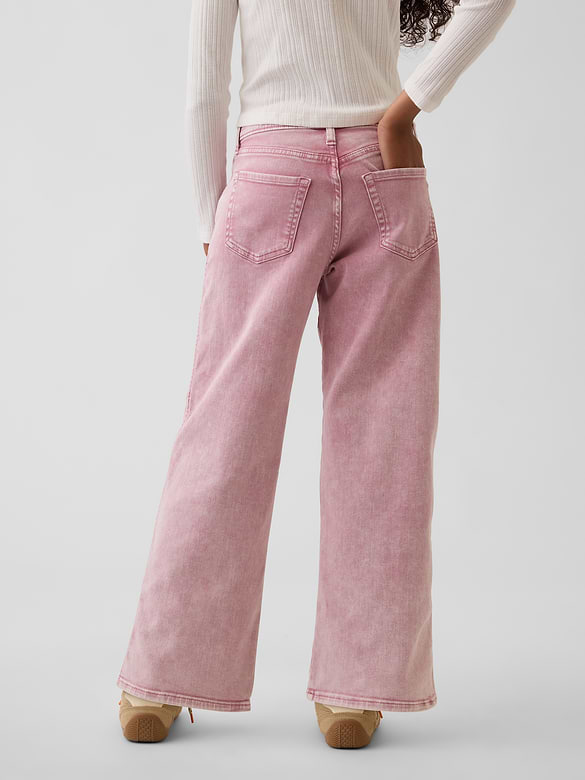 Kids Low Rise Stride Wide-Leg Jeans