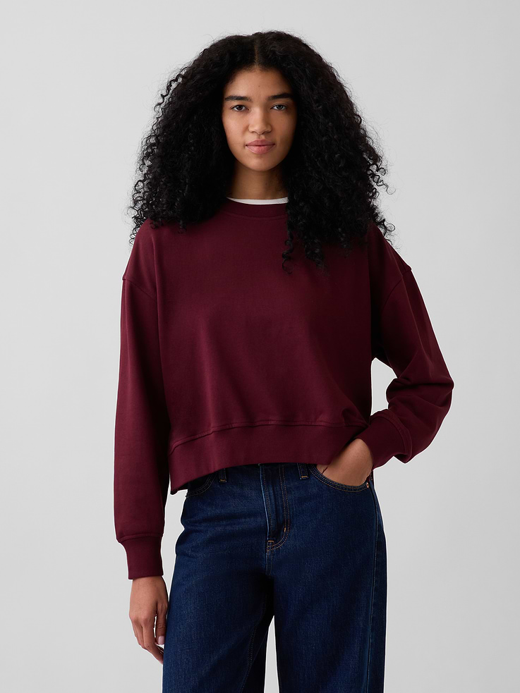 Image number 1 showing, VintageSoft Terry Oversized Wedge Sweatshirt