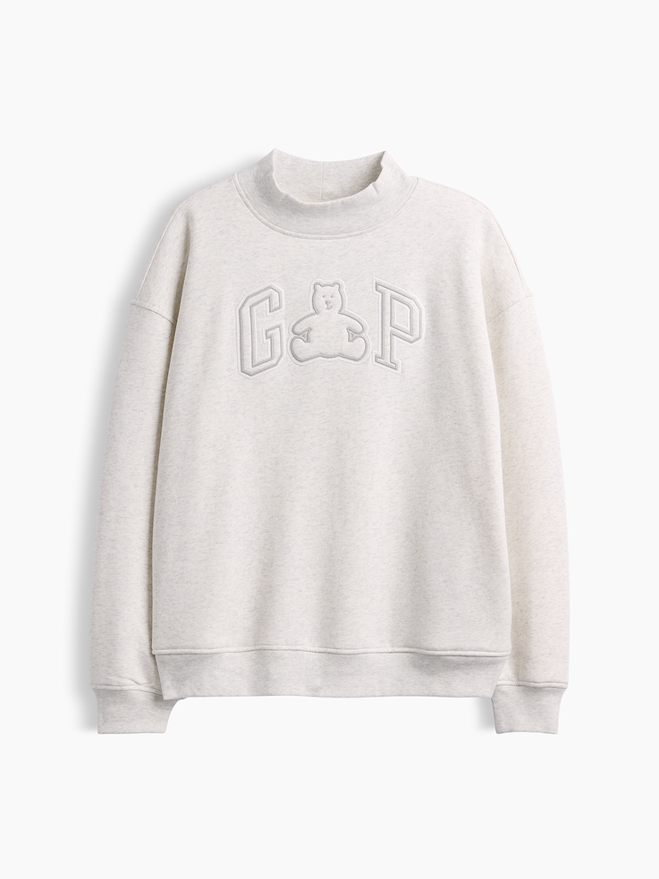 Image number 7 showing, VintageSoft Oversized Mockneck Logo Sweatshirt