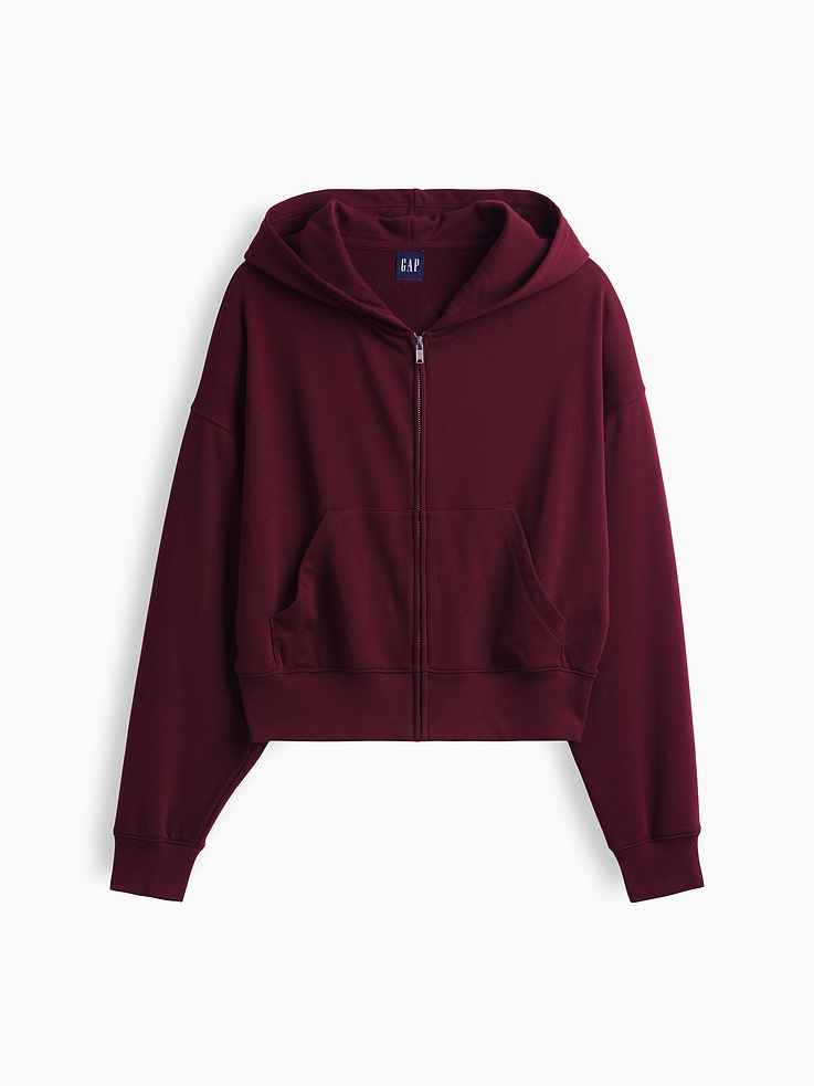 Image number 6 showing, VintageSoft Terry Oversized Wedge Zip Hoodie