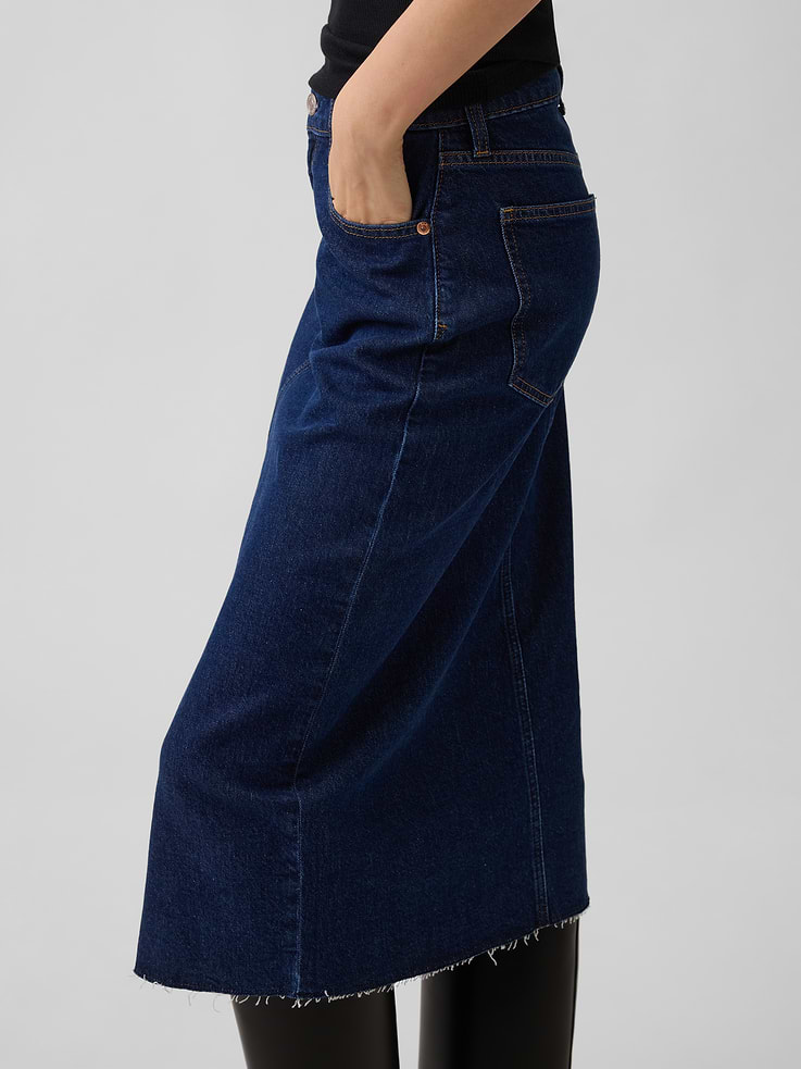 Image number 4 showing, Denim Midi Pencil Skirt