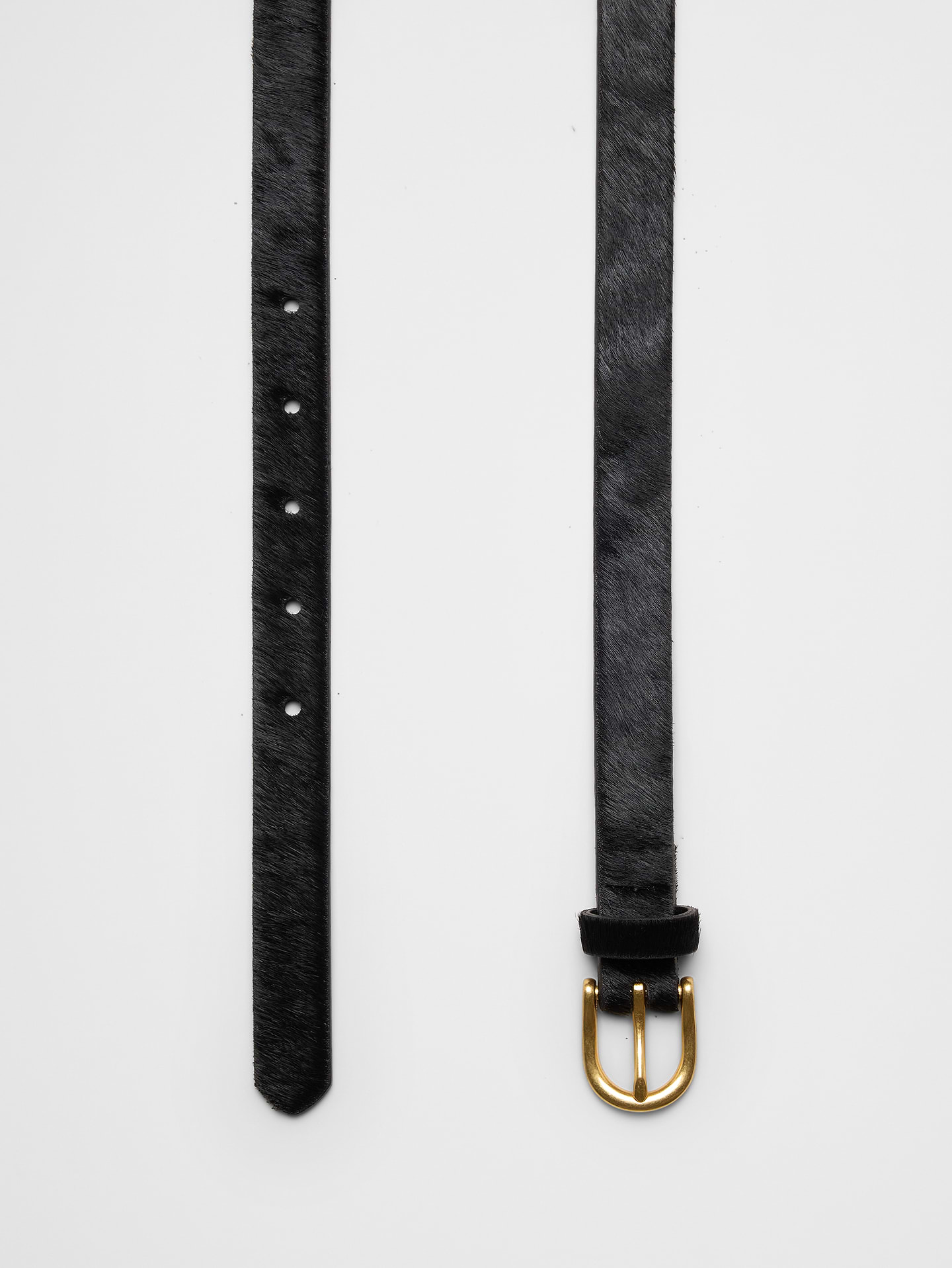 Image number 2 showing, Vegan Leopard Pony Hair Skinny Belt