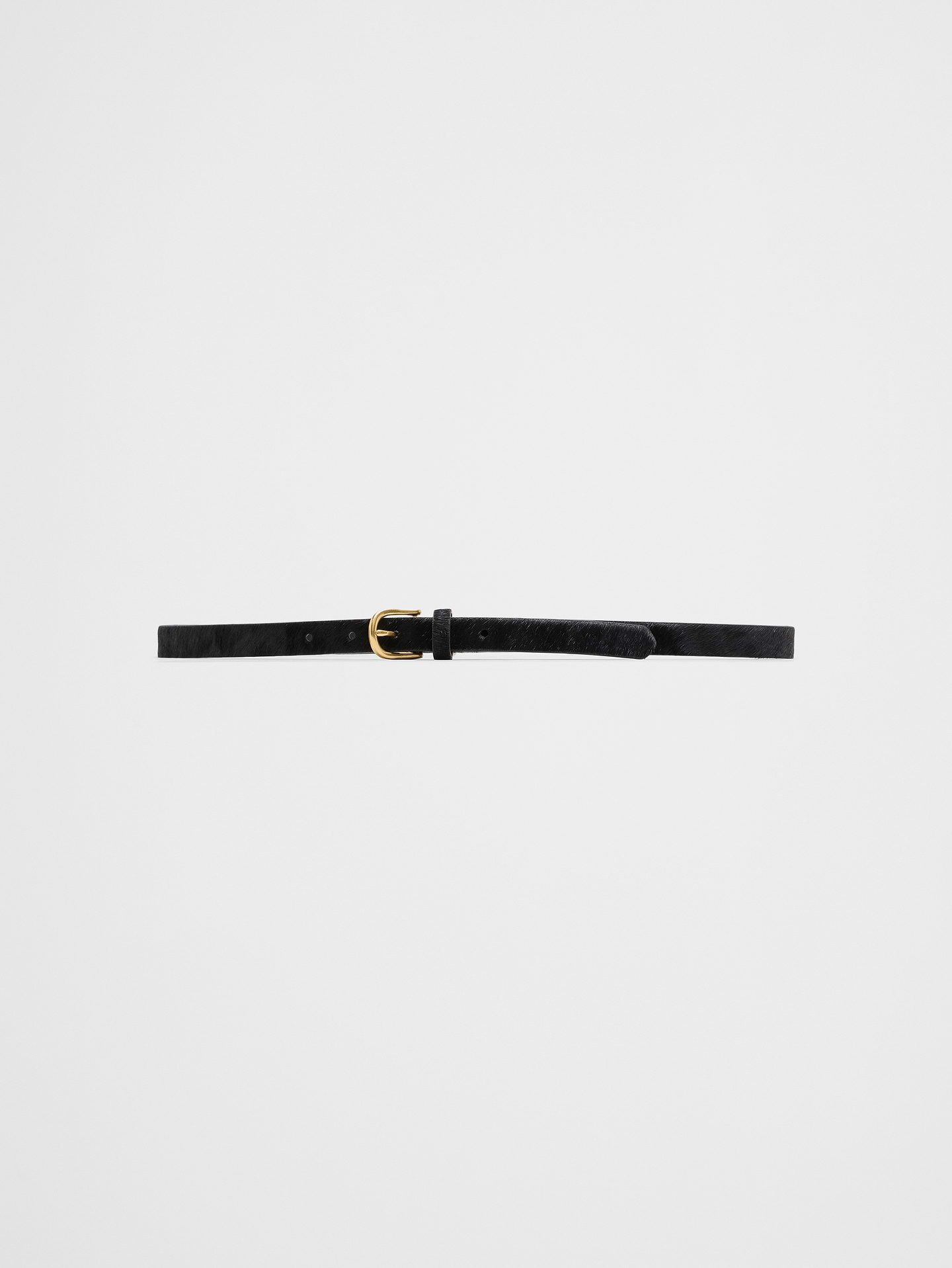 Image number 1 showing, Vegan Leopard Pony Hair Skinny Belt