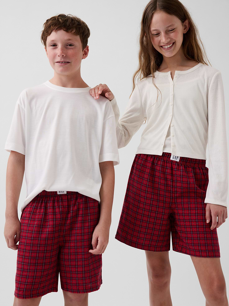 Image number 1 showing, Kids Recycled Flannel PJ Boxer Shorts