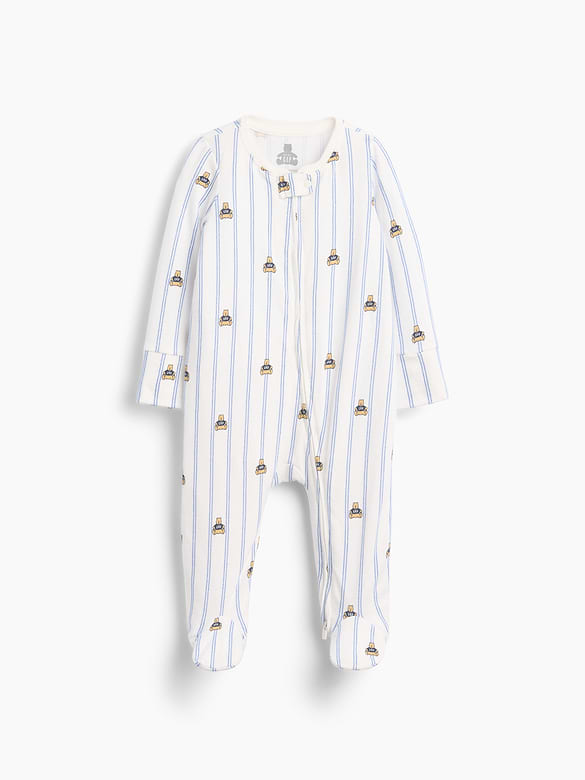 Baby Organic Cotton Print Footed One-Piece