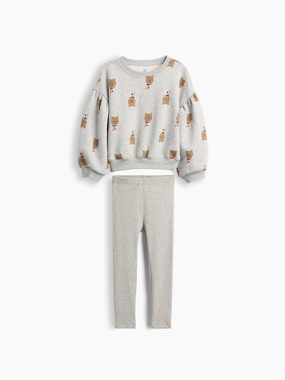 Baby & Toddler Sweatshirt & Rib Leggings Set