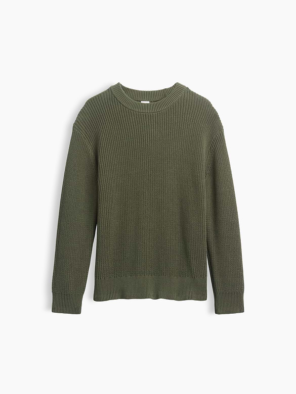100% Cotton Relaxed Shaker Sweater