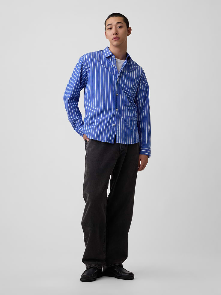 Image number 2 showing, Organic Cotton Poplin Relaxed Shirt