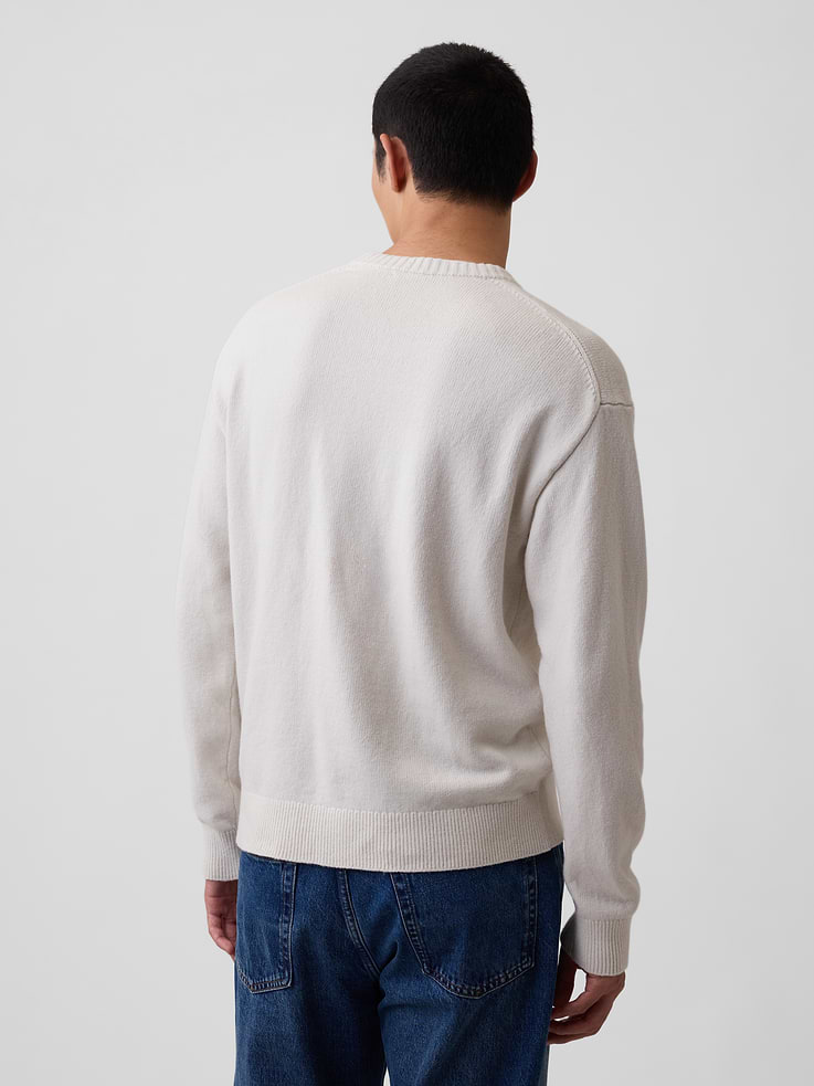 Image number 3 showing, CashSoft Relaxed Logo Sweater