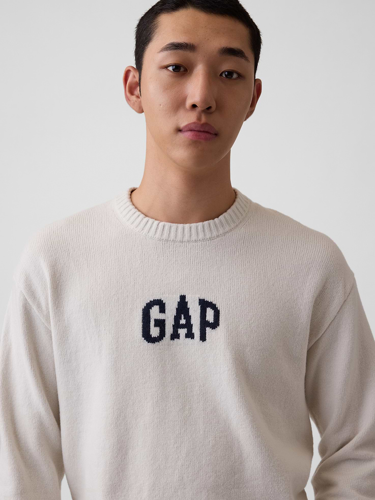 Image number 4 showing, CashSoft Relaxed Logo Sweater
