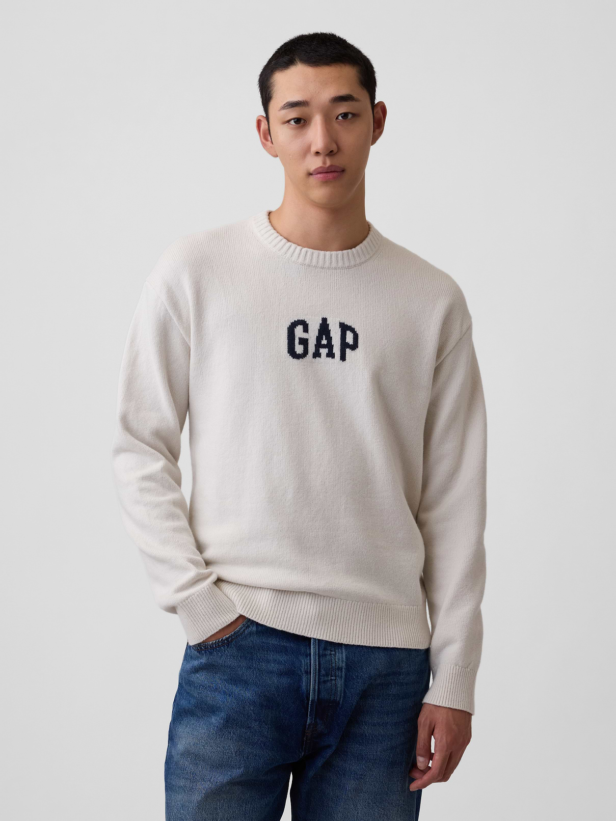 CashSoft Relaxed Logo Sweater