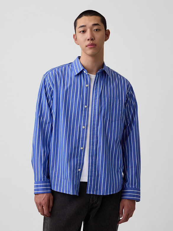 Organic Cotton Poplin Relaxed Shirt